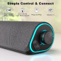 SOULION R50 Bluetooth Computer Soundbar with LED Lights, USB Powered, 3.5mm Wired PC Speakers for Desktop SOULION R50 Bluetooth Computer Soundbar with LED Lights, USB Powered, 3.5mm Wired PC Speakers for Desktop