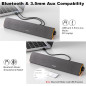 SOULION R50 Enceintes Bluetooth PC, Barre Son 3.5mm, USB Alimenté, LED Couleur, Son Surround SOULION R50 Enceintes Bluetooth PC, Barre Son 3.5mm, USB Alimenté, LED Couleur, Son Surround