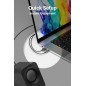 Enceintes stéréo PC 14W, USB, compactes avec inclinaison 30°, contrôle volume, noir Enceintes stéréo PC 14W, USB, compactes avec inclinaison 30°, contrôle volume, noir