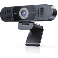 EMEET C980 PRO Webcam 4K 3-en-1 avec Micro, Haut-parleurs, Angle 60°-98°, 4 Micros antibruit, Couverture magnétique