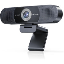 EMEET C980 PRO Webcam 4K 3-en-1 avec Micro, Haut-parleurs, Angle 60°-98°, 4 Micros antibruit, Couverture magnétique