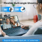 EMEET C980 PRO Webcam 4K 3-en-1 avec Micro, Haut-parleurs, Angle 60°-98°, 4 Micros antibruit, Couverture magnétique