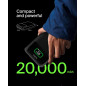 Belkin Power Bank 20000mAh 65W, Chargeur Portable 3 Ports USB-C & USB-A pour Laptop, iPhone, MacBook, iPad, Samsung - Noir