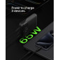 Belkin Power Bank 20000mAh 65W, Chargeur Portable 3 Ports USB-C & USB-A pour Laptop, iPhone, MacBook, iPad, Samsung - Noir