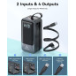 Chargeur Portable 65W Power Bank Rapide USB-C avec Câble Intégré, 4 Sorties, Compatible iPhone, iPad, MacBook, Samsung, Dell Chargeur Portable 65W Power Bank Rapide USB-C avec Câble Intégré, 4 Sorties, Compatible iPhone, iPad, MacBook, Samsung, Dell