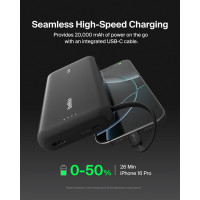 Chargeur Portable Belkin 20000mAh 30W avec Câble Intégré