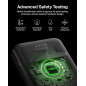 Belkin 20000mAh Portable USB-C Power Bank, 15W, 1 USB-C & 2 USB-A Ports, Includes Type-C to A Cable – Silver