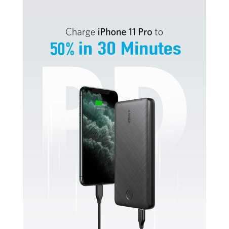 Anker PowerCore Essential 20000 PD 18W USB-C Power Bank, 20,000mAh Portable Charger for iPhone & Samsung