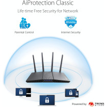 ASUS RT-AX1800S Dual Band WiFi 6 Router with Network Security, Parental Control, Built-in VPN & AiMesh