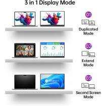 Yxk 15.6 Portable 1080P USB-C HDMI Ultra-Slim Travel Monitor with Kickstand