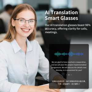 AI Translation Smart Glasses – 160+ Languages, Real-Time Interpretation