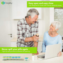 Sagely Smart XL Weekly Pill Organizer with App & 7 Day Travel Boxes