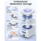 42-Day Automatic Pill Dispenser with App & LCD, Digital Lock, Alerts – Safe Organizer for Seniors (3-Tray, White) 42-Day Automatic Pill Dispenser with App & LCD, Digital Lock, Alerts – Safe Organizer for Seniors (3-Tray, White)