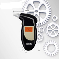 GREENWON Portable Digital Breathalyzer Keychain - Battery Powered Alcohol Tester with LCD & Audible Alert