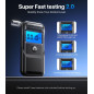 Portable Breathalyzer Alcohol Tester with 10 Mouthpieces for Personal Home Use Portable Breathalyzer Alcohol Tester with 10 Mouthpieces for Personal Home Use