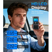 Portable Breathalyzer Alcohol Tester with 10 Mouthpieces for Personal Home Use