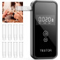 Alcoomètre Portable Professionnel Haute Précision avec 8 Embouts Réutilisables pour Usage Personnel et Fêtes