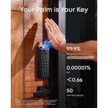eufy FamiLock S3 Max Smart Door Lock with Palm Vein Recognition, Wi-Fi Keypad, 2K HDR Camera & Video Doorbell