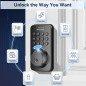 Fingerprint Keypad Deadbolt with Handle Set, Keyless Entry, App Control, Auto Lock, Matte Black