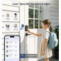 Veise VE017 Fingerprint Smart Door Lock, 7-in-1 Keyless Entry, App Control, Auto Lock, Matte Black