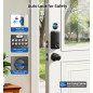 Veise Matte Black Fingerprint Door Lock with Keyless Entry, Electronic Keypad, Auto-Locking & Waterproof