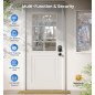 Veise Matte Black Fingerprint Door Lock with Keyless Entry, Electronic Keypad, Auto-Locking & Waterproof