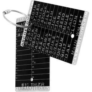 Crypto Seed Bank Steel Backup Wallet – Engraved Bitcoin Seed Storage with Two 24-Word Cold Wallet Cards