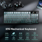 RedThunder K95 Wireless Mechanical Keyboard with TFT Screen, Knob, RGB, Trip-Modes, Hot-Swap, Pre-Lubed Switches