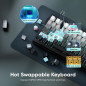 RedThunder K95 Wireless Mechanical Keyboard with TFT Screen, Knob, RGB, Trip-Modes, Hot-Swap, Pre-Lubed Switches