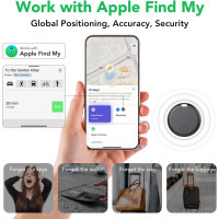 Air Tracker Tags 4-Pack : Localisateur Bluetooth Intelligent Compatible Apple Find My (iOS uniquement)