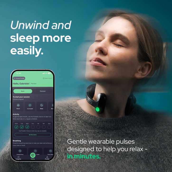 Pulsetto FIT Wellness Wearable with Vagus Nerve Support – Neuro Technology for Relaxation & Sleep Pulsetto FIT Wellness Wearable with Vagus Nerve Support – Neuro Technology for Relaxation & Sleep