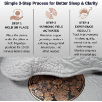 Sleep Aid Device with Tracking App – Portable, Drug-Free Relaxation & Mental Clarity Tool, 6x4.5 Copper Plate