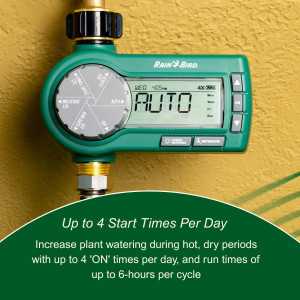 Rain Bird 1ZEHTMRP Minuteur électronique premium pour arrosage, 1 zone, batterie, entrée/sortie en laiton
