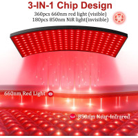 Lampe Thérapie Lumière Rouge & Infrarouge 660nm/850nm
