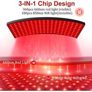 Red & Infrared Light Therapy Lamp with Adjustable Stand for Full Body