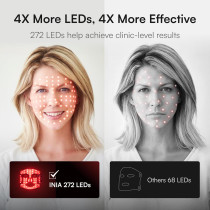 Masque LED INIA Rouge Rechargeable – Thérapie Lumière Visage