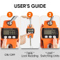 RoMech 660lb Digital Hanging Scale - Handheld Mini Crane Scale with Hooks, Cast Aluminum Case (Orange) RoMech 660lb Digital Hanging Scale - Handheld Mini Crane Scale with Hooks, Cast Aluminum Case (Orange)