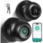 Serrure de Porte Biométrique à Empreinte Digitale avec Poignée, App Contrôle et Entrée Sans Clé Serrure de Porte Biométrique à Empreinte Digitale avec Poignée, App Contrôle et Entrée Sans Clé