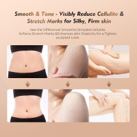 Appareil de Massage Drainage Lymphatique 35 Vitesses 3-en-1 Anti-Cellulite avec Microcourant, Chaleur, Vibration (Blanc)