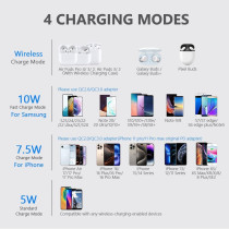 Yootech 10W Wireless Charger Pad for iPhone 17/Pro, Samsung S25/S24, AirPods Pro 3