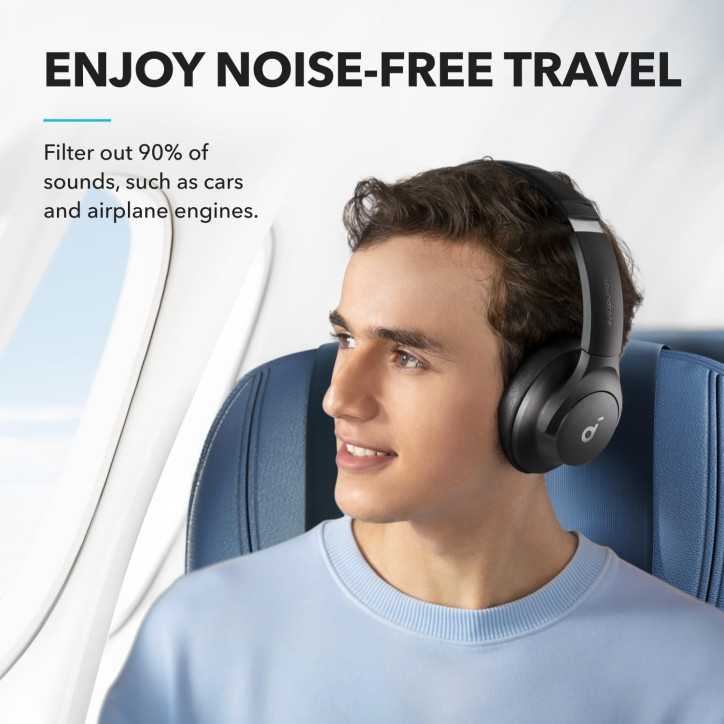 Casque Bluetooth Soundcore Q20i ANC Hybrid, 40H, Audio Hi-Res, Bass Puissant, Mode Transparence, App Casque Bluetooth Soundcore Q20i ANC Hybrid, 40H, Audio Hi-Res, Bass Puissant, Mode Transparence, App