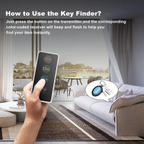 Wireless Key Finder with LED Light - Easy Tracker for Keys & Devices