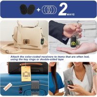 Localisateur de clés Simjar 131ft avec 6 récepteurs fins et télécommande avancée