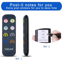 Localisateur de clés Simjar 80dB+ RF avec 1 émetteur, 6 récepteurs fins et télécommande en tissu, portée 40m