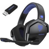 NUBWO Wireless Gaming Headset with Mic for PS5/PS4/PC, 100H Battery, 23ms Sync, Triple Mode - Blue