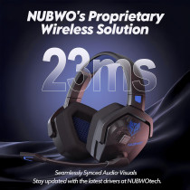 Casque Gaming Sans Fil NUBWO 100H Batterie, Micro, PS5/PC