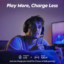 Casque Gaming Sans Fil NUBWO 100H Batterie, Micro, PS5/PC