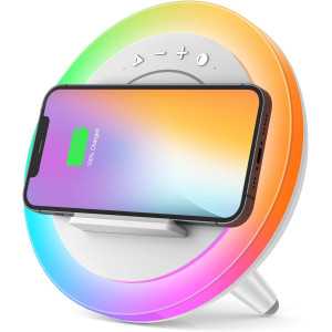 Enceinte Bluetooth Swarmir avec lumières, charge sans fil 5W, cadeau idéal pour adolescentes