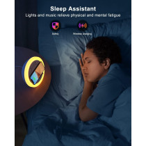 Swarmir Bluetooth Speaker with Lights & Wireless Charging – Perfect Teen Gift