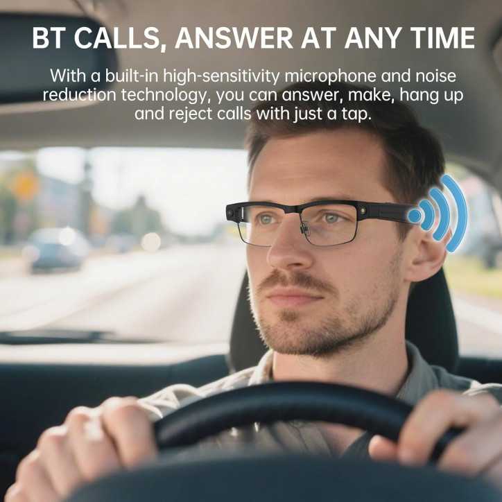 Smart Bluetooth Glasses with 1080P HD Camera, AI Voice, ChatGPT, Open-Ear Audio, ANC Mic, UV Protection, Wifi, Translation Smart Bluetooth Glasses with 1080P HD Camera, AI Voice, ChatGPT, Open-Ear Audio, ANC Mic, UV Protection, Wifi, Translation